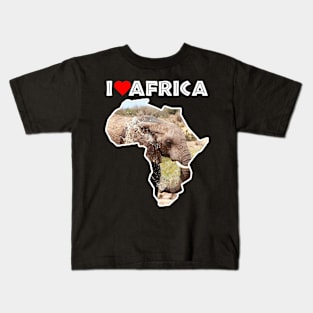 I Love Africa Elephant Splash Kids T-Shirt